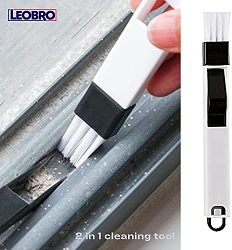 LEOBRO Groove Gap Cleaning Tools, Handheld Door and Window Track Brushes, Air Conditioning Shutter Cleaner, Pack of 4