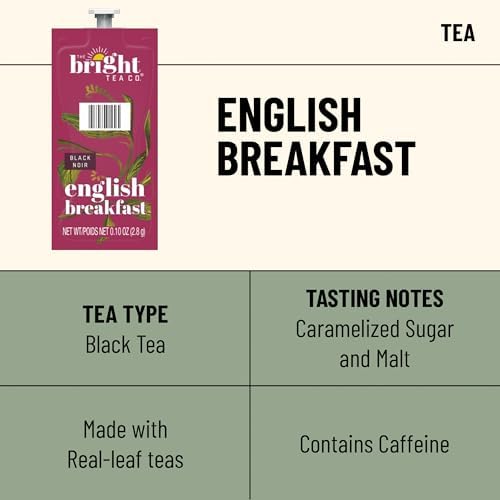 THE BRIGHT TEA CO., English Breakfast Tea Freshpacks for MARS DRINKS FLAVIA Brewer, 20 Packets