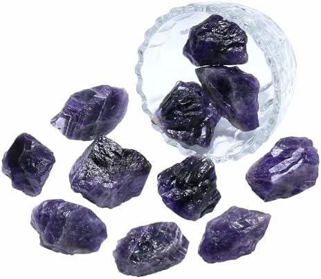 Raw Amethyst Stone Crystals Bulk, Real Gemstones and Crystals, Rocks and Minerals, Healing Crystals, Quartz Crystals and Healing Stones, Cuarzos Originales De Energia Y Piedras(1LB)