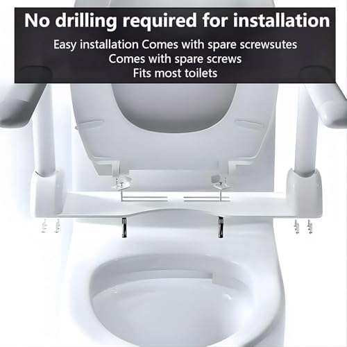 Toilet Safety Rails for Seniors,Space Saving Foldable Toilet Handle, Toilet Support Rails for Seniors and Disabled, Pregnant Women, Grab Bars Toilet Safety Frame