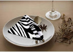 Zebra Stripes Black Table Napkins Cloth Set of 4 Soft Animal Skin Texture Art Pattern Washable and Reusable Dinner Napkins for KitchenWeddings Parties 18 x 18 inch