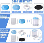 Adult Sippy Cup for Elderly Spill Proof - 300ml With 1M Long Straw,Adult Sippy Cup,Elderly Sippy Cup,Sippy Cups for Adults.Non Spill Cups for Adults Hospital Disabled Dysphagia Patients