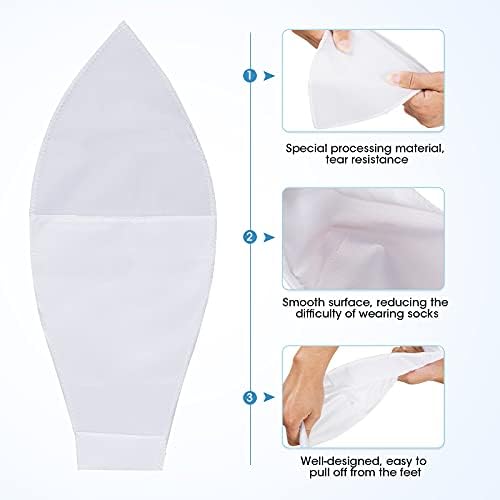 10 Pieces Easy Slide Open Toe Compression Sock Aid Slip Stocking Applicator Open Toe Compression Stockings for Assist Putting on for Elderly, Disabled, Pregnant Women or Men