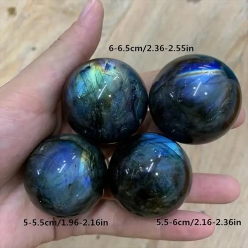 Natural Labradorite Crystal Sphere 50-60mm Polished Healing Stone Ball Moonstone Fengshui Decor Reiki Energy Chakra Home Decoration Gift