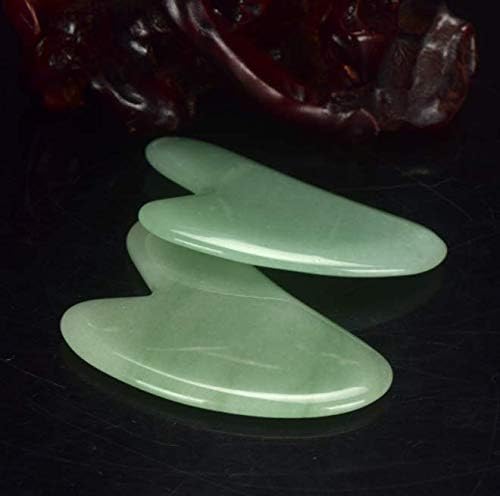 Gua sha Board Natural Jade Gua Sha Scraping Massage Tools, Stone Guasha Board for Face and Body Caring, SPA Acupuncture