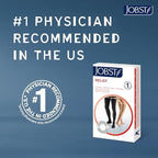 JOBST Relief Knee High Graduated Compression Socks, 30-40 mmHg - Comfortable Unisex Design - Closed Toe, Black, X-Large