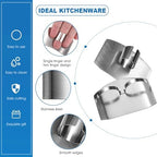 11 Pieces Finger Guard Set for Cutting Include 4 Stainless Steel Knife Cutting Protector 2 Thumb Guard Protector 2 Finger Cots Potato Butter Lettuce Crinkle Cutter Onion Holder Slicer Mandoline Slicer
