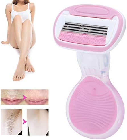 BRRNOO Women's - 4 Blades, Smooth and Flexible, with Travel Case - and Non-Slip Shaving Set for Women - Includes 4 Blade Refills for Travel Carry