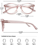 KOOSUFA Blue Light Blocking Reading Glasses Round Women Men Spring Hinge Lightweight Computer Reader Eyeglasses Eyewear