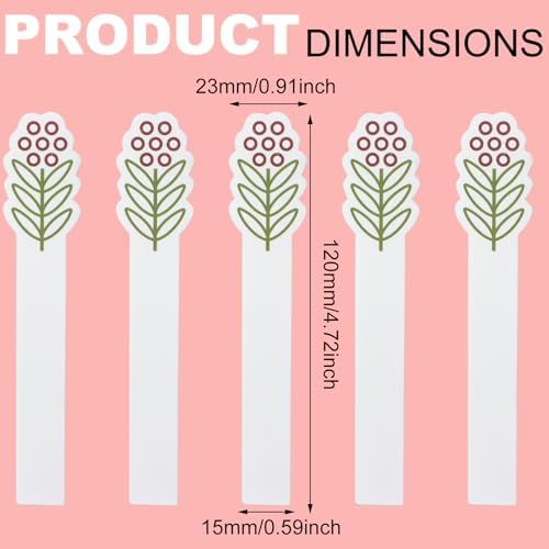 Honbay 100PCS Fashion Flower Disposable Perfume Test Strips Essential Oils Paper Test Strips Smelling Test Paper White Testing Strips Aromatherapy Fragrance Tester Strips