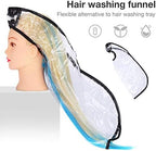 Hair Funnel For Upright Position, Flexible Headgear Hair Washing Funnel Anti drip Hair Care Shampoo Funnel Styling Funnel, Waterproof Washing Home Hair Salon Tools for Elderly and
