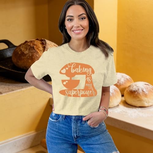 Baking Shirt for Women Baking is My Superpower T-Shirt Baker Bakery Tshirt Bake Lover Tee