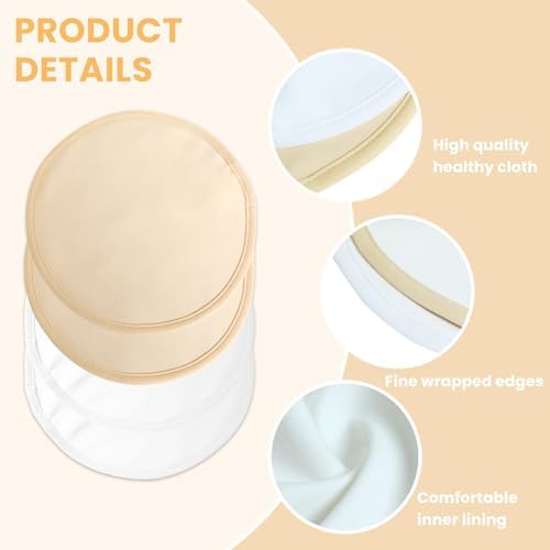 4 Pcs Reusable Castor Oil Packs for Breast, Soft Organic Cotton with Anti Leakage Design, Breast Pads for Women Compress Relaxing Comfort (Oil Not Included)