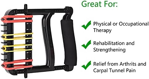YPCBYNBS Hand Exerciser,Finger Exerciser and Hand Strengthener for Hands,Finger,Wrist,Forearms and Thumbs Therapy,Black