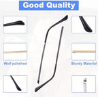 Glasses Repair Kit with Screws 2 Pairs Arm Replacement Eyeglass Glass Kit Temple Tightening Replacement for Legs Arms Replace Arms Eyeglasses Parts Blackand Golden