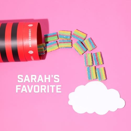 Licorice.com | Sweet & Sour Licorice Petite Bricks | Soft & Chewy Licorice | Rainbow & Strawberry | Blend of Fruity Undertones & Twirls of Tang | Pack of 2