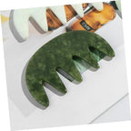 2pcs Jade Scalp Comb Natural Jade Massage Tool for Acupoint Treatment Relaxation Scalp Care for Friends Family