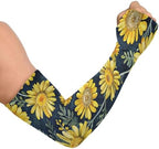 Floral Pattern Gardening Sleeves with Thumb Hole UV Sun Protection Farm Sleeves for Women Men