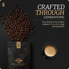 Red Sea Coast Colombian Excelso Coffee Beans - Single Origin Arabica from Huila Colombia - Premium Coffee with Almond, Dark Chocolate & Raisin Flavors - Smooth Balanced Brew - Dark Roast - 8 oz