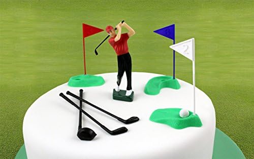 PME Golf Decorations/Plastic Figures, 13-Pieces, Green/Red/Blue/White/Black