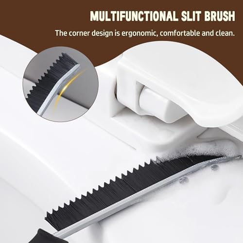 Hiyniaz 3Pcs Crevice Cleaning Brush Tool Grout Brush Cleaning Supplies, Home Essentials Bathroom Multifunctional Gap Scrub Hard Bristle Brushes for Household Use (Black Cleaning Brush-B)
