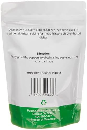 KOPABANA Guinea pepper | Aframomum melegueta | Selim Pepper| Grains of Selim | 4oz