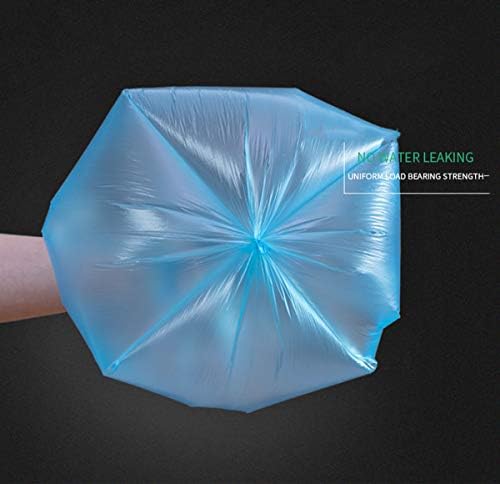 100 Pcs 4 Gallon Blue 45x60Cm Kitchen Trash Bags with Handles for Bathroom, Home and Office(100 Blue 45x60)