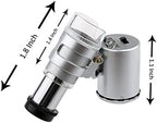 60X Mini Illuminated Jeweler LED UV Lens Loupe with Kare and Kind Retail Package (60X)