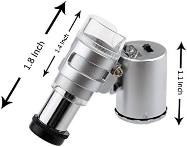 60X Mini Illuminated Jeweler LED UV Lens Loupe with Kare and Kind Retail Package (60X)