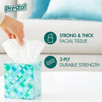 Amazon Brand - Presto! Ultra-Soft 3-Ply Premium Facial Tissues, Colorful Boxes, 1188 Count (18 Packs of 66), (Packaging May Vary)