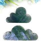 KatLin Natural Stone Natural Moss Agate Cloud Crystal Mineral Crafts Room Home Decoration Gift(Size:70-90mm)