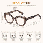 JiSoo Oversized Cat Eye Reading Glasses for Women Funky Cute Readers for Women, Designer Stylish Reading Glasses
