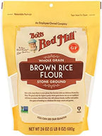 Bob's Red Mill Brown Rice Flour, 24oz (Pack of 4) - Non GMO, Whole Grain, Vegan, Kosher