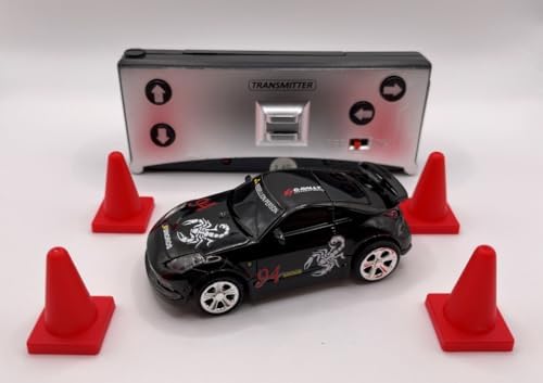 Mini RC 1:58 Scale Small Pocket Portable Micro Racing Car Can Miniature Coke Can Upgraded 2.4G Wireless Radio Remote Control for Multi-Users (Qty. 1 = 1 Can) (Scorpion)