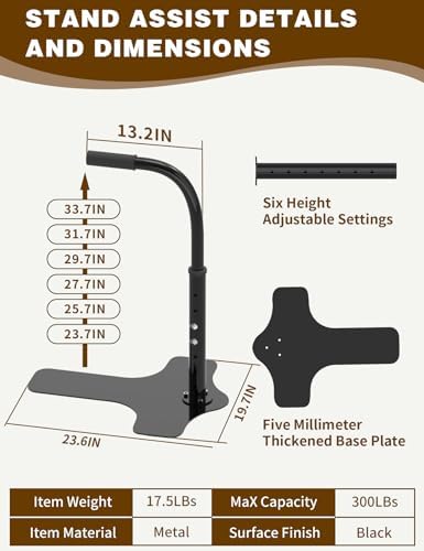 yeezoo Couch Stand Assist for Elderly,Adjustable Height Lift Stand Assist with Non-Slip Handle,Stand Assist for Couch,Sofa or Chair(300LBs Capacity)