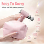 Mini Massage Gun, Powerful Fascial Gun Portable Deep Tissue Percussion Muscle Back Head Massager for Pain Relief with 5 Massage Heads High-Intensity Vibration Rechargeable Small Best Gifts for Dad Mom