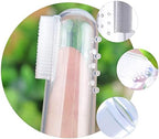10sets Boy Girl Finger Toothbrushes Food-Grade Silicone Oral Accessories for Mouth Cleaning with Storage Cases Massaging Bristles for Teeth and Gum Care