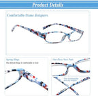 NORPERWIS Reading Glasses 5 Pairs Spring Hinge Comfort Fashion Quality Readers for Men and Women
