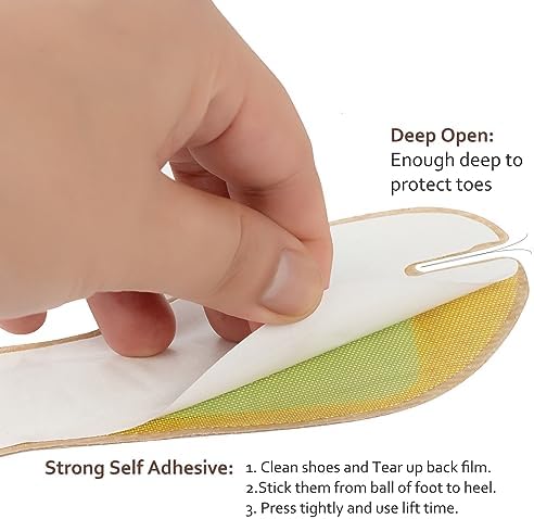 (2 Pairs)Pigskin Flip Flop Insoles Arch Support Non Slip, Cuttable Thong Sandal Cushion Inserts Women Men for Sweaty Feet, Adhesive Flip flop Toe Padding Protectors Relief Blister Rub Pain. 8-12 Size