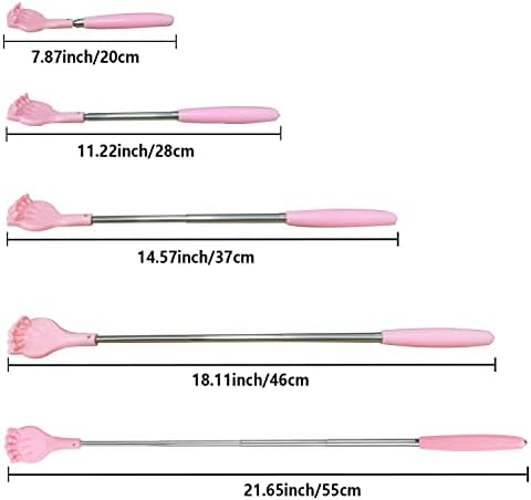 WUBAYI 2Pcs Back Scratchers, Portable Expandable Back Scratchers, Non-Slip Handheld Massager, with Telescopic Handle for Tickling Massage of Head, Back, Legs and Other Body Parts