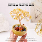 Runyangshi Citrine Tree of Life - Natural Crystal Gemstone Tree for Feng Shui, Money, Luck, Home Decor, with Spiritual Gifts for Women Men