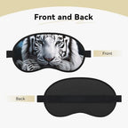 White Tiger Sleep Mask for Women Men Soft Travel Eye Mask with Adjustable Straps Sleeping Eye Shade Cover for Travel Yoga Nap Sleeping