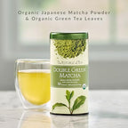 The Republic of Tea Organic Double Green Matcha, Individual Tea Bags with Japanese Matcha Tea Powder and Green Tea Leaves Blend, Natural Unbleached Bags in Reusable Tin Canister, 50 Tea Bags