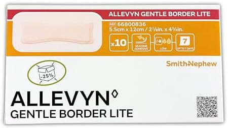 ALLEVYN Gentle Border Lite Foam Dressing 66800836 2.13X4 Inch, Pack of 10