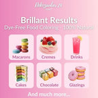 Dekozauber24 Natural pink food coloring, 0.35oz edible powder, dye free, vegan, plant based and gluten free color for baking
