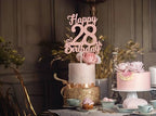 28 Birthday Cake Toppers-Rose Gold Glitter, Happy 28th Cake Topper for Men,28 Cake Topper For Women, 28th birthday decorations,28th Birthday Cake Topper Twenty eight