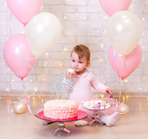 Big Capricorn Energy Cake Topper, Happy Birthday Capricorn in December/January, Capricorn Season, 12 Zodiac Constellation Theme Birthday Party Decoration Supplies，Silver Glitter