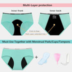 Girls Period Underwear Period Panties for Teens Menstrual Leakproof Protective Cotton Briefs