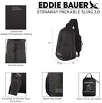 Eddie Bauer Stowaway Packable Sling Bag | Foldable | Travel | Outdoor | Lightweight | Compact | Everyday Carry | Ripstop Nylon | 10L - Spruce Green