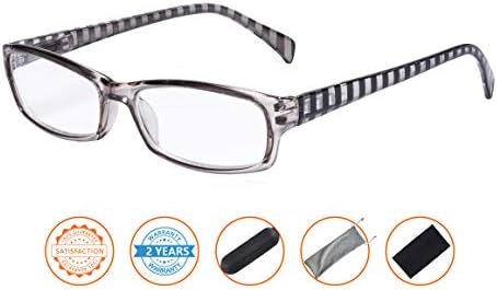 CessBlu Ladies Reading Glasses Striped Design Reader Eyeglasses for Women Reading